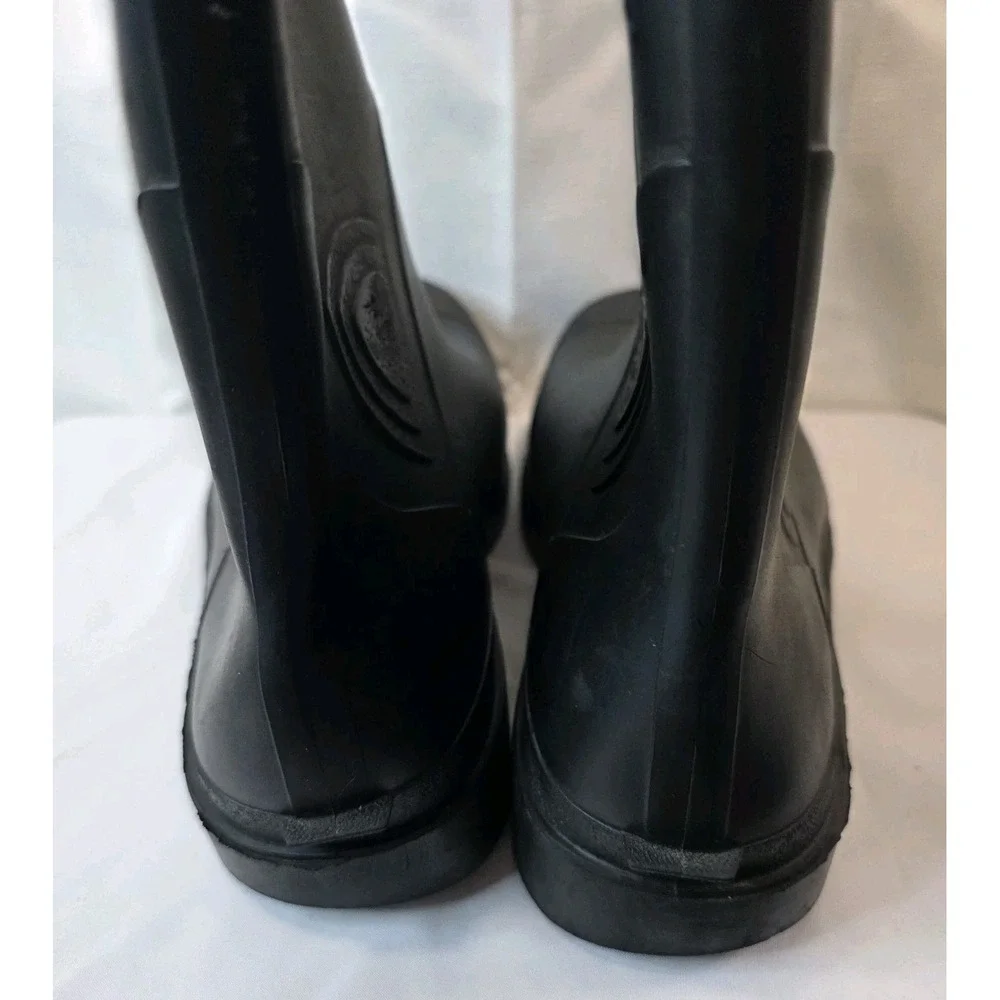 Tingley Waterproof Rain Boots Mens US 12 Black Rubber Mid Calf Pull On Round Toe